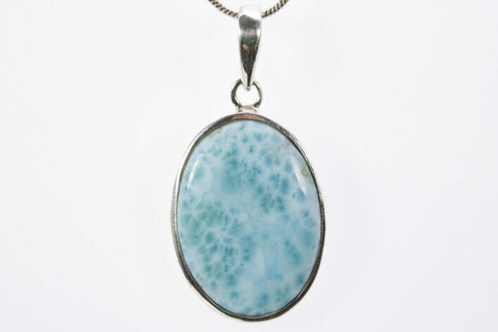 Stunning, Larimar Pendant (Necklace) - Sterling Silver #303206